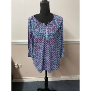 Valerie Stevens Half Zip Blouse